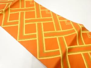 幾何学模様織出し名古屋帯